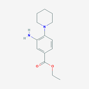 molecular formula C14H20N2O2 B1305179 Ethyl 3-amino-4-(1-piperidinyl)benzoate CAS No. 71254-74-5