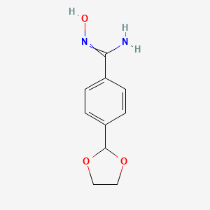 molecular formula C10H12N2O3 B1305183 4-(1,3-dioxolan-2-yl)-N'-hydroxybenzenecarboximidamide CAS No. 852691-00-0