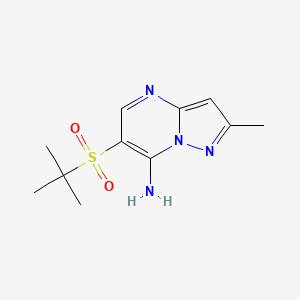 molecular formula C11H16N4O2S B1305184 6-(Tert-butylsulfonyl)-2-methylpyrazolo[1,5-a]pyrimidin-7-amine CAS No. 519056-49-6