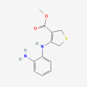 molecular formula C12H14N2O2S B1305185 Methyl 4-(2-aminoanilino)-2,5-dihydrothiophene-3-carboxylate CAS No. 61325-23-3