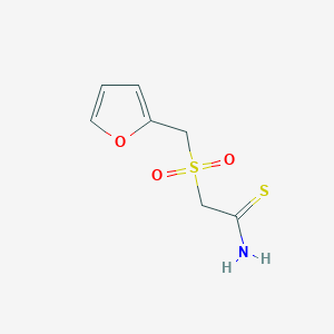 molecular formula C7H9NO3S2 B1305188 2-[(2-Furylmethyl)sulfonyl]ethanethioamide CAS No. 175202-41-2