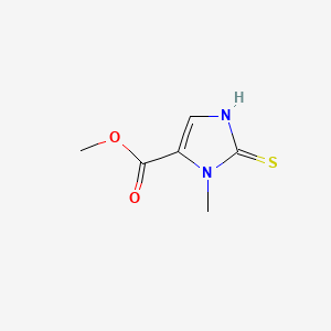 molecular formula C6H8N2O2S B1305193 Methyl 2-mercapto-1-methyl-1H-imidazole-5-carboxylate CAS No. 68892-07-9