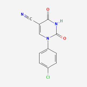 molecular formula C11H6ClN3O2 B1305196 1-(4-Chlorophenyl)-2,4-dioxo-1,2,3,4-tetrahydropyrimidine-5-carbonitrile CAS No. 75837-75-1