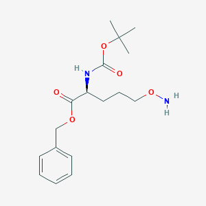 molecular formula C17H26N2O5 B13051966 Benzyl (S)-5-(aminooxy)-2-((tert-butoxycarbonyl)amino)pentanoate CAS No. 2102410-09-1