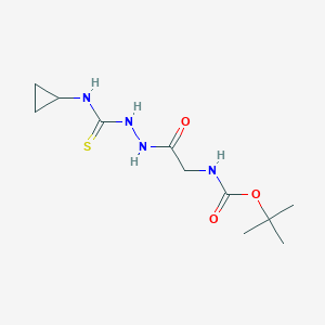 molecular formula C11H20N4O3S B1305207 tert-Butyl (2-(2-(cyclopropylcarbamothioyl)hydrazinyl)-2-oxoethyl)carbamate CAS No. 883008-24-0