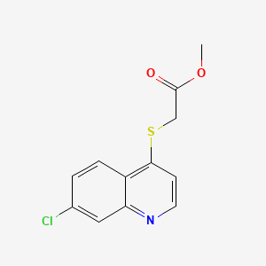 molecular formula C12H10ClNO2S B1305208 Methyl 2-[(7-chloroquinolin-4-yl)thio]acetate 
