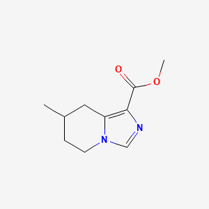 molecular formula C10H14N2O2 B13052153 Methyl 7-methyl-5,6,7,8-tetrahydroimidazo[1,5-A]pyridine-1-carboxylate 