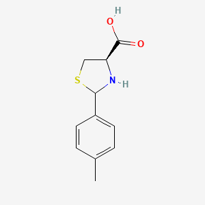 molecular formula C11H13NO2S B1305220 (4R)-2-(4-甲基苯基)-1,3-噻唑烷-4-羧酸 CAS No. 198991-77-4