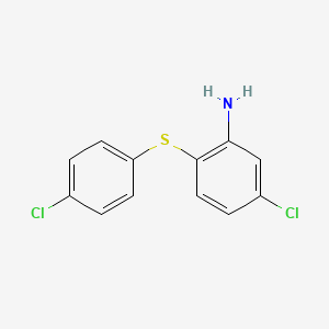 molecular formula C12H9Cl2NS B1305231 5-Chloro-2-(4-chlorophenyl)sulfanylaniline CAS No. 15211-90-2