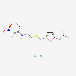 molecular formula C13H23ClN4O3S B1305243 (Z)-N-(2-(((5-((Dimethylamino)methyl)furan-2-yl)methyl)thio)ethyl)-N-methyl-2-nitroethene-1,1-diamine hydrochloride CAS No. 71130-06-8