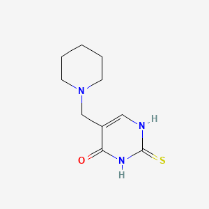 molecular formula C10H15N3OS B1305245 5-(Piperidin-1-ylmethyl)-2-thioxo-2,3-dihydropyrimidin-4(1H)-one CAS No. 5424-84-0