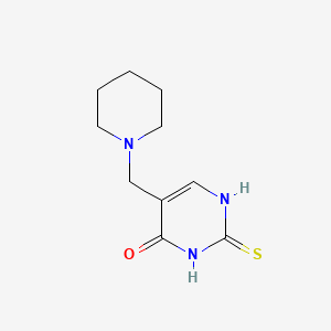 molecular formula C10H15N3OS B1305245 4(1H)-嘧啶酮，2,3-二氢-5-(1-哌啶基甲基)-2-硫代- CAS No. 5424-84-0
