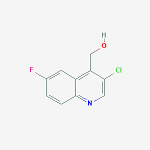 molecular formula C10H7ClFNO B13052500 (3-Chloro-6-fluoroquinolin-4-YL)methanol 