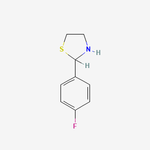 molecular formula C9H10FNS B1305271 2-(4-氟苯基)噻唑烷 CAS No. 67086-80-0