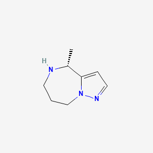 molecular formula C8H13N3 B13052789 (R)-4-Methyl-5,6,7,8-tetrahydro-4H-pyrazolo[1,5-a][1,4]diazepine 