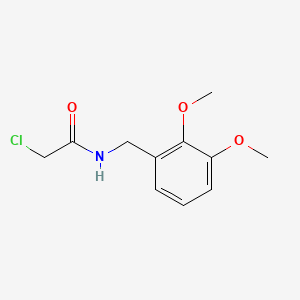 molecular formula C11H14ClNO3 B1305283 Acetamide, 2-chloro-N-((2,3-dimethoxyphenyl)methyl)- CAS No. 80364-71-2