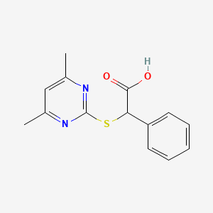 (4,6-Dimethyl-pyrimidin-2-ylsulfanyl)-phenyl-acetic acid