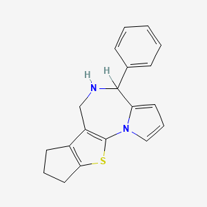 5,6,8,9-Tetrahydro-4-phenyl-4H,7H-cyclopenta(4,5)thieno(3,2-f)pyrrolo(1,2-a)(1,4)diazepine