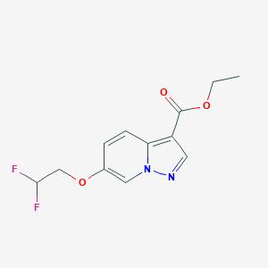 molecular formula C12H12F2N2O3 B13052878 Ethyl 6-(2,2-difluoroethoxy)pyrazolo[1,5-A]pyridine-3-carboxylate 