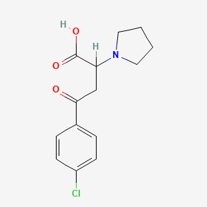 molecular formula C14H16ClNO3 B1305288 4-(4-Chlorophenyl)-4-oxo-2-(pyrrolidin-1-yl)butanoic acid CAS No. 139084-68-7