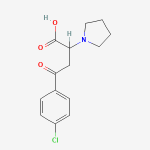 4-(4-Chlorophenyl)-4-oxo-2-pyrrolidin-1-ylbutanoic acid