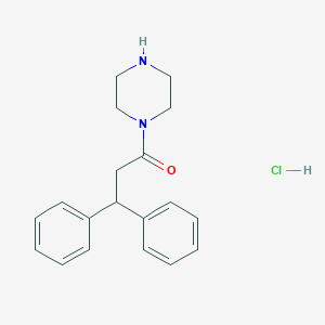 molecular formula C19H23ClN2O B130529 1-(3,3-Diphenylpropionyl)piperazine hydrochloride CAS No. 856841-75-3