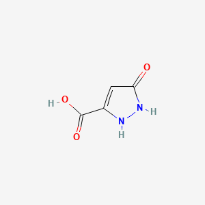 molecular formula C4H4N2O3 B1305298 5-Hydroxy-1H-pyrazole-3-carboxylic acid CAS No. 37832-55-6