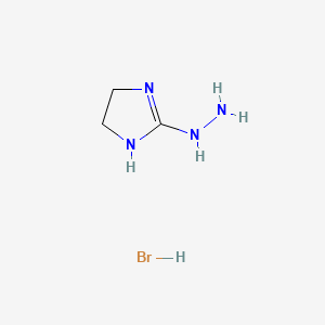 molecular formula C3H9BrN4 B1305301 2-Hydrazino-2-imidazoline hydrobromide CAS No. 55959-84-7