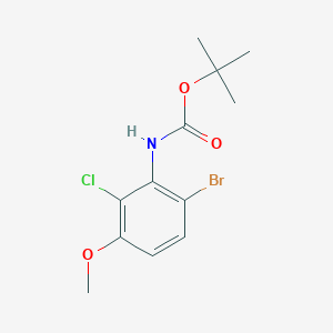 molecular formula C12H15BrClNO3 B13053062 Tert-butyl (6-bromo-2-chloro-3-methoxyphenyl)carbamate 