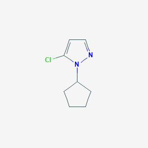 molecular formula C8H11ClN2 B13053065 5-chloro-1-cyclopentyl-1H-pyrazole 