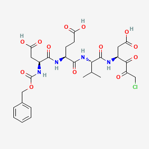 molecular formula C28H35ClN4O13 B13053110 Cbz-Asp-Glu-Val-Asp-AcCl 