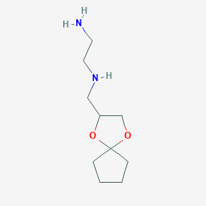 molecular formula C10H20N2O2 B1305313 N1-(1,4-Dioxaspiro[4.4]nonan-2-ylmethyl)ethane-1,2-diamine CAS No. 247109-17-7