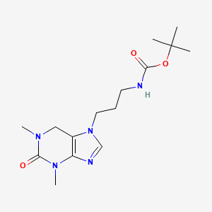 molecular formula C15H25N5O3 B13053264 Tert-butyl (3-(1,3-dimethyl-2-oxo-2,3-dihydro-1H-purin-7(6H)-YL)propyl)carbamate 