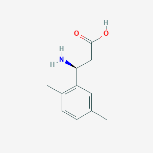 molecular formula C11H15NO2 B13053745 (S)-3-Amino-3-(2,5-dimethylphenyl)propanoic acid 
