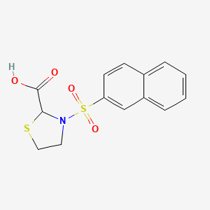 3-(Naphthalene-2-sulfonyl)-thiazolidine-2-carboxylic acid