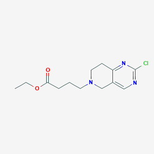 molecular formula C13H18ClN3O2 B13053881 Ethyl 4-(2-chloro-7,8-dihydropyrido[4,3-D]pyrimidin-6(5H)-YL)butanoate 