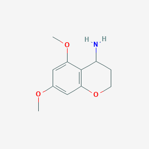 molecular formula C11H15NO3 B13053900 5,7-Dimethoxychroman-4-amine 