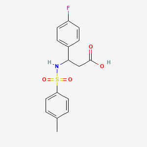 molecular formula C16H16FNO4S B1305392 3-(4-Fluoro-phenyl)-3-(toluene-4-sulfonylamino)-propionic acid CAS No. 332052-57-0