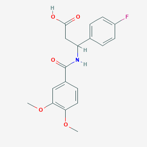 molecular formula C18H18FNO5 B1305394 3-(3,4-Dimethoxy-benzoylamino)-3-(4-fluoro-phenyl)-propionic acid CAS No. 332052-63-8