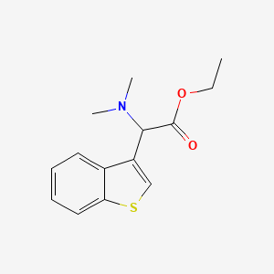 molecular formula C14H17NO2S B13053976 Ethyl 2-(benzo[b]thiophen-3-yl)-2-(dimethylamino)acetate 