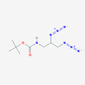 molecular formula C8H15N7O2 B130541 （2,3-二叠氮丙基）-氨基甲酸甲酯 1,1-二甲乙酯 CAS No. 190840-29-0