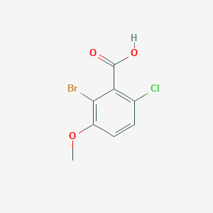 molecular formula C8H6BrClO3 B13054106 2-Bromo-6-chloro-3-methoxybenzoic acid 