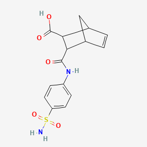 molecular formula C15H16N2O5S B1305458 3-((4-Sulfamoylphenyl)carbamoyl)bicyclo[2.2.1]hept-5-ene-2-carboxylic acid CAS No. 436811-24-4
