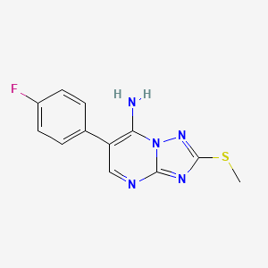 6-(4-Fluorophenyl)-2-(methylsulfanyl)[1,2,4]triazolo[1,5-a]pyrimidin-7-amine