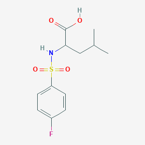 2-{[(4-Fluorophenyl)sulfonyl]amino}-4-methylpentanoic acid