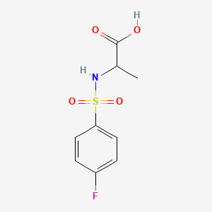 molecular formula C9H10FNO4S B1305480 2-{[(4-Fluorophenyl)sulfonyl]amino}propanoic acid CAS No. 780-97-2