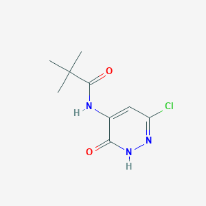 molecular formula C9H12ClN3O2 B13054801 N-(6-Chloro-3-oxo-2,3-dihydropyridazin-4-YL)pivalamide 