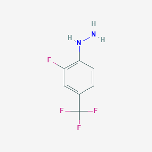 molecular formula C7H6F4N2 B1305493 2-Fluoro-4-(trifluoromethyl)phenylhydrazine CAS No. 912761-86-5