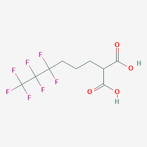 molecular formula C9H9F7O4 B1305498 2-(4,4,5,5,6,6,6-Heptafluorohexyl)malonic acid CAS No. 244022-64-8