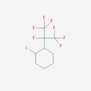 molecular formula C9H10F7I B1305499 1-Iodo-2-(heptafluoroisopropyl)cyclohexane CAS No. 4316-00-1